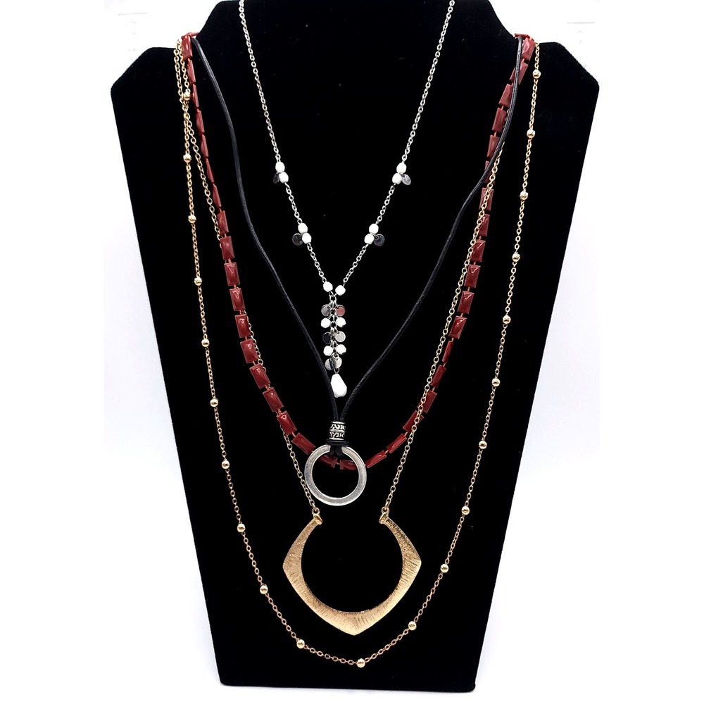 Vintage to Now Mixed Necklace Lot 5pc Statement Fashion Jewelry
